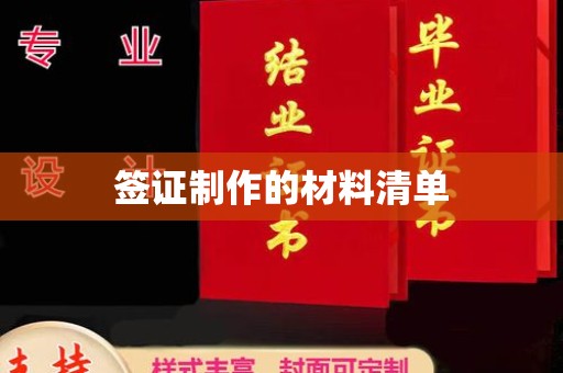 余江签证制作的材料清单