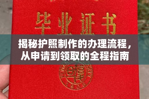 余江揭秘护照制作的办理流程，从申请到领取的全程指南